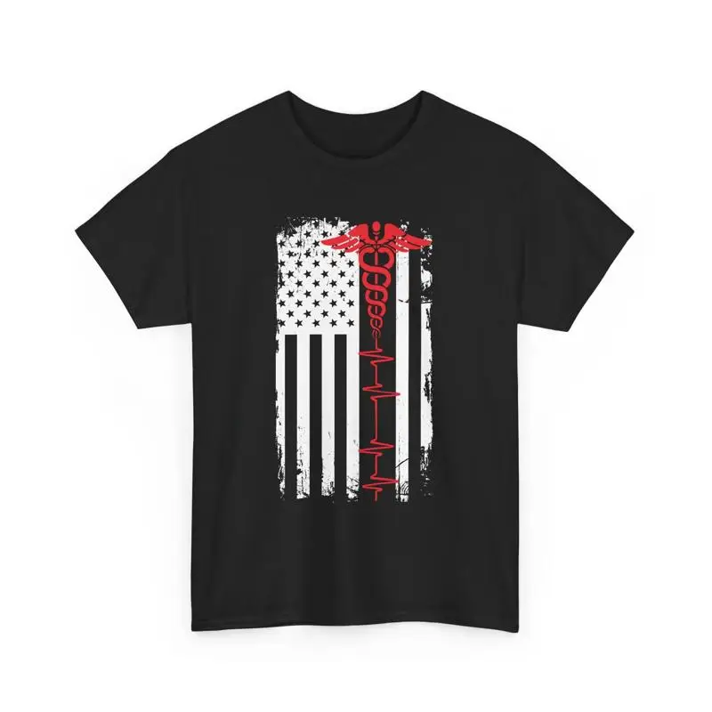 American Usa Flag Heartbeat Pride T-Shirt | LGBTQ+ Pride | Celebrate Diversity