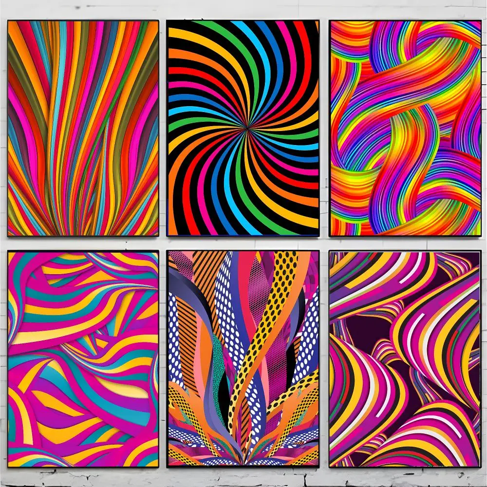 Dynamic Optical G-Geometric Vibes And Optic Kinetics Poster Premium Decor Art & Gift for Household Lounge Home Ornaments