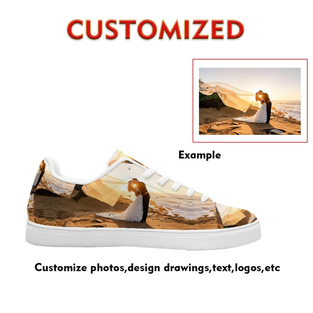 

модная обувь с возможностью настраивания, модные повседневные кроссовки, которые можно настроить на основе изображений, текста и логотипов.