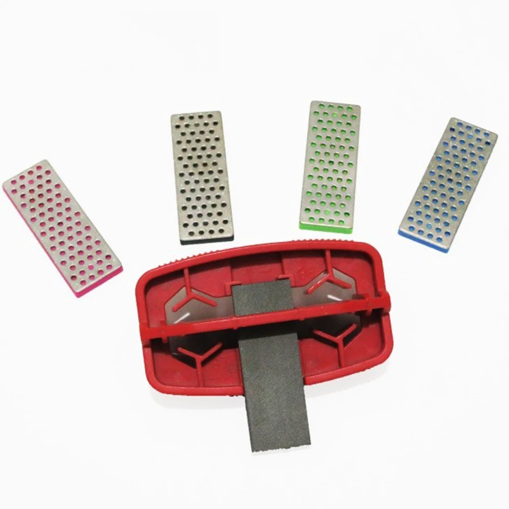 4 Stück Snowboard Ski Edge Bevel Tuning 240/360/500/1000 Körnung Metall Multifunktionales tragbares Kantenschneider-Kantenpolierwerkzeug