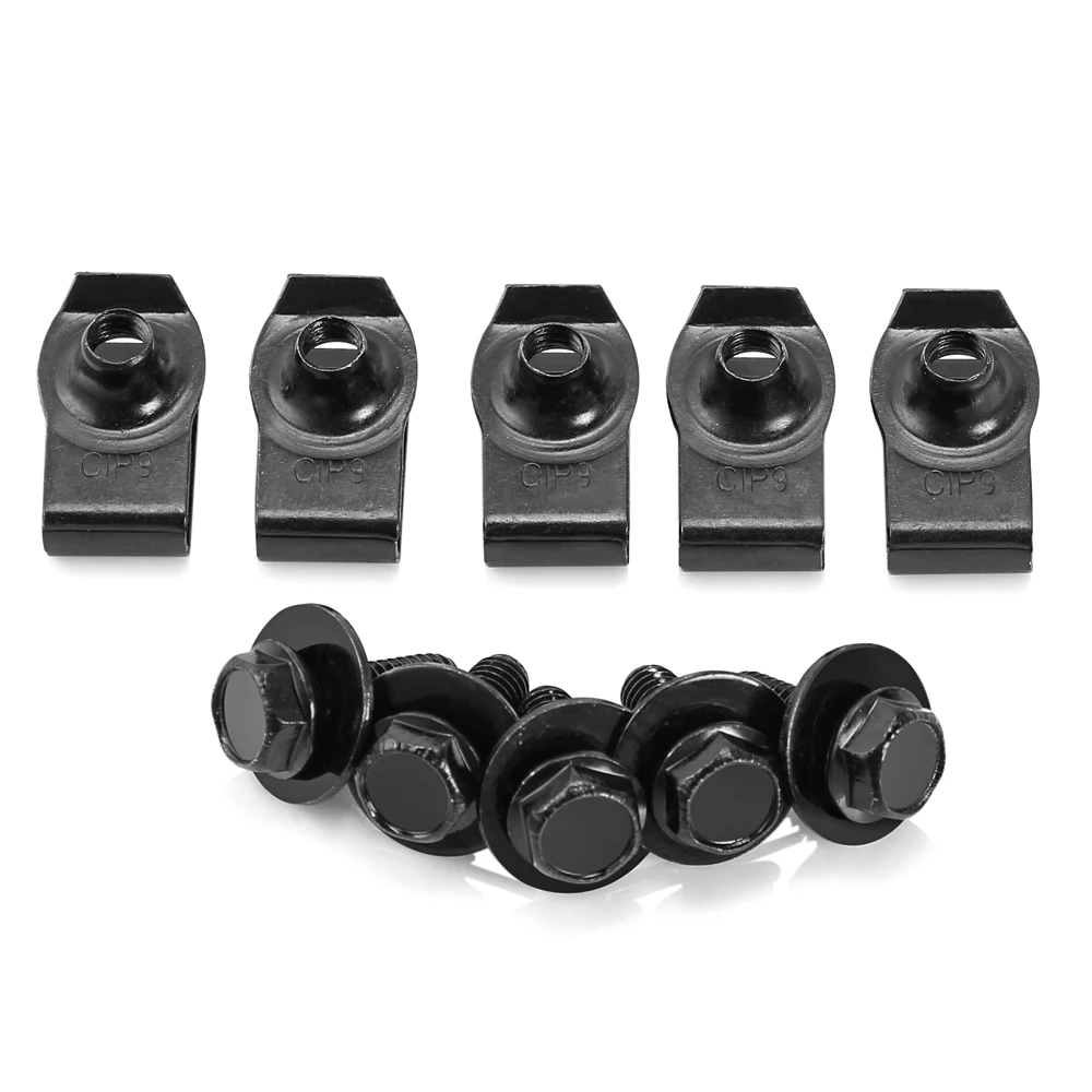 Car Body Bolts U-nut Clips M6 Bumper Fender Fastener for Jaguar X-TYPE F-TYPE S-TYPE XE XF XJ XK XJR XFR XJS XJL Svr