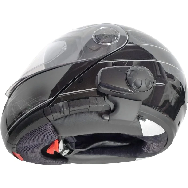 Fone de ouvido / intercomunicador Bluetooth para motocicleta com kit de microfone universal (duplo)