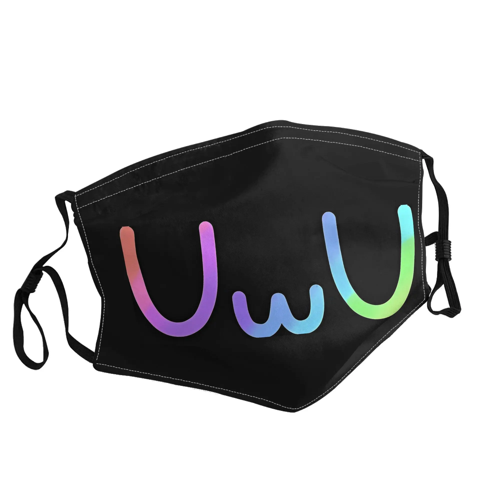 

Uwu Rainbow Gradient Mask Unisex Outdoor Fashion Printed