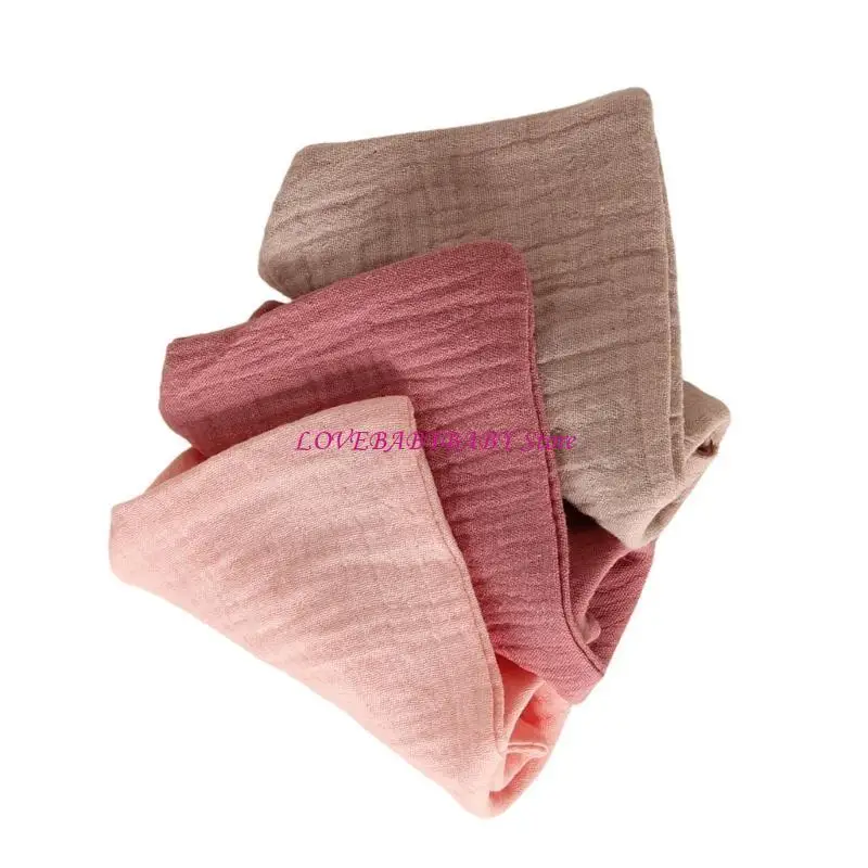 3pcs منديل القطن منديل الوجه من 4 طبقات لطيفة وموسعة مريلة مريلة 4xbc
