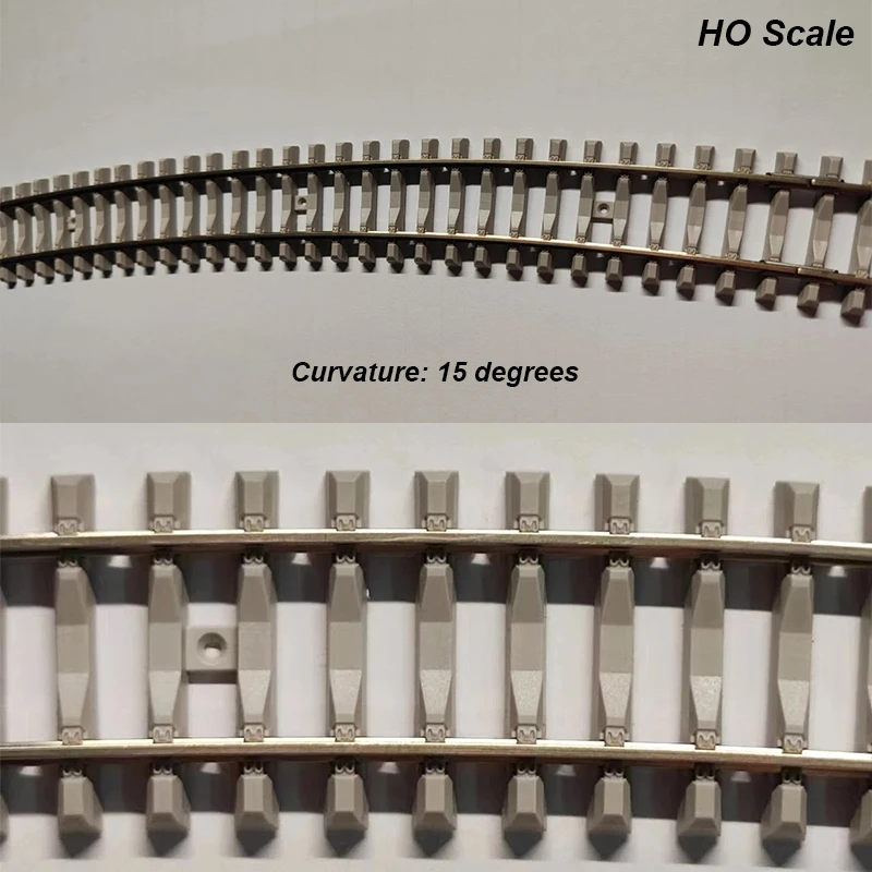 

HO Scale Train Railway Track Model Curvature 15 Degrees For Diy Sand Table Scene Layout Diorama Accessoies 1Pcs/6Pcs