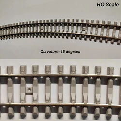 HO Scale Train Railway Track Model Curvature 15 Degrees For Diy Sand Table Scene Layout Diorama Accessoies 1Pcs/6Pcs