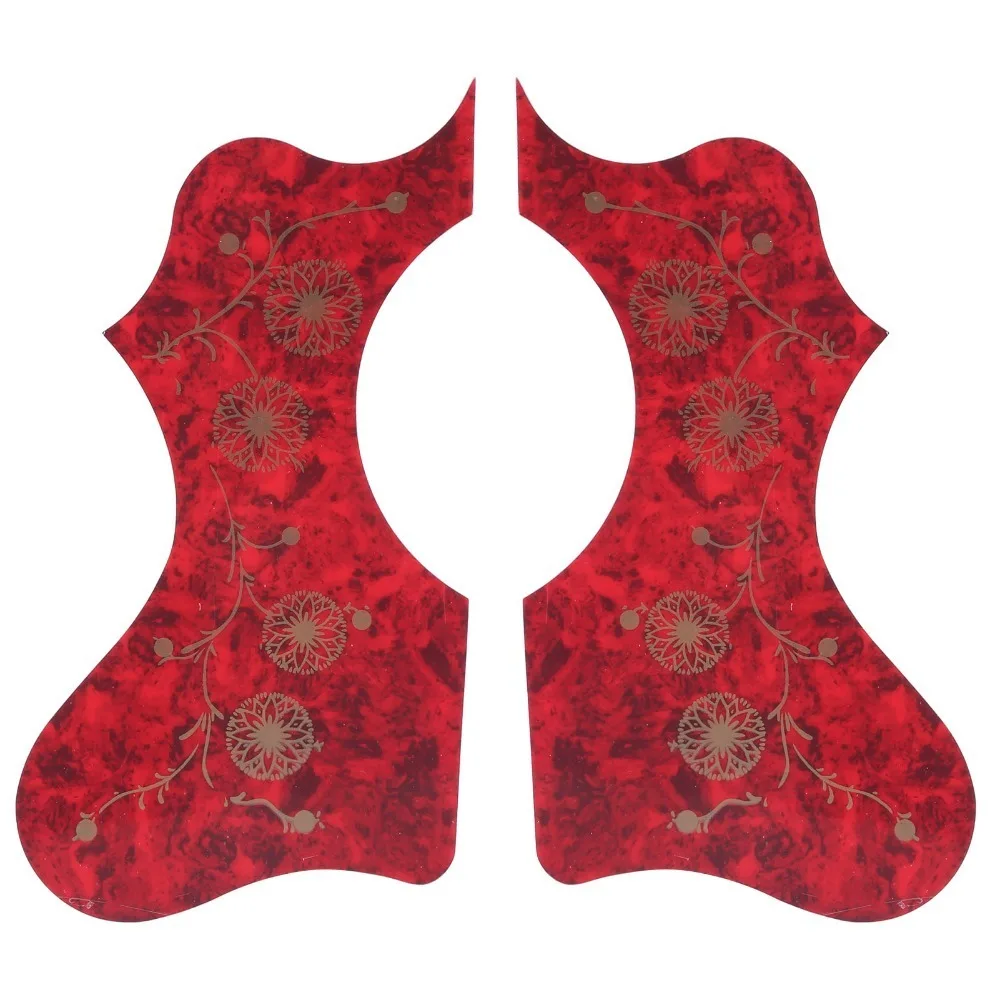 2Pcs ​Plastic Guitar Guard​ ​Self Adhesive Easy Installation​ ​Pickguard Plate Black/Red/White/Brown ​Anti-Scratch ​Guard Plate
