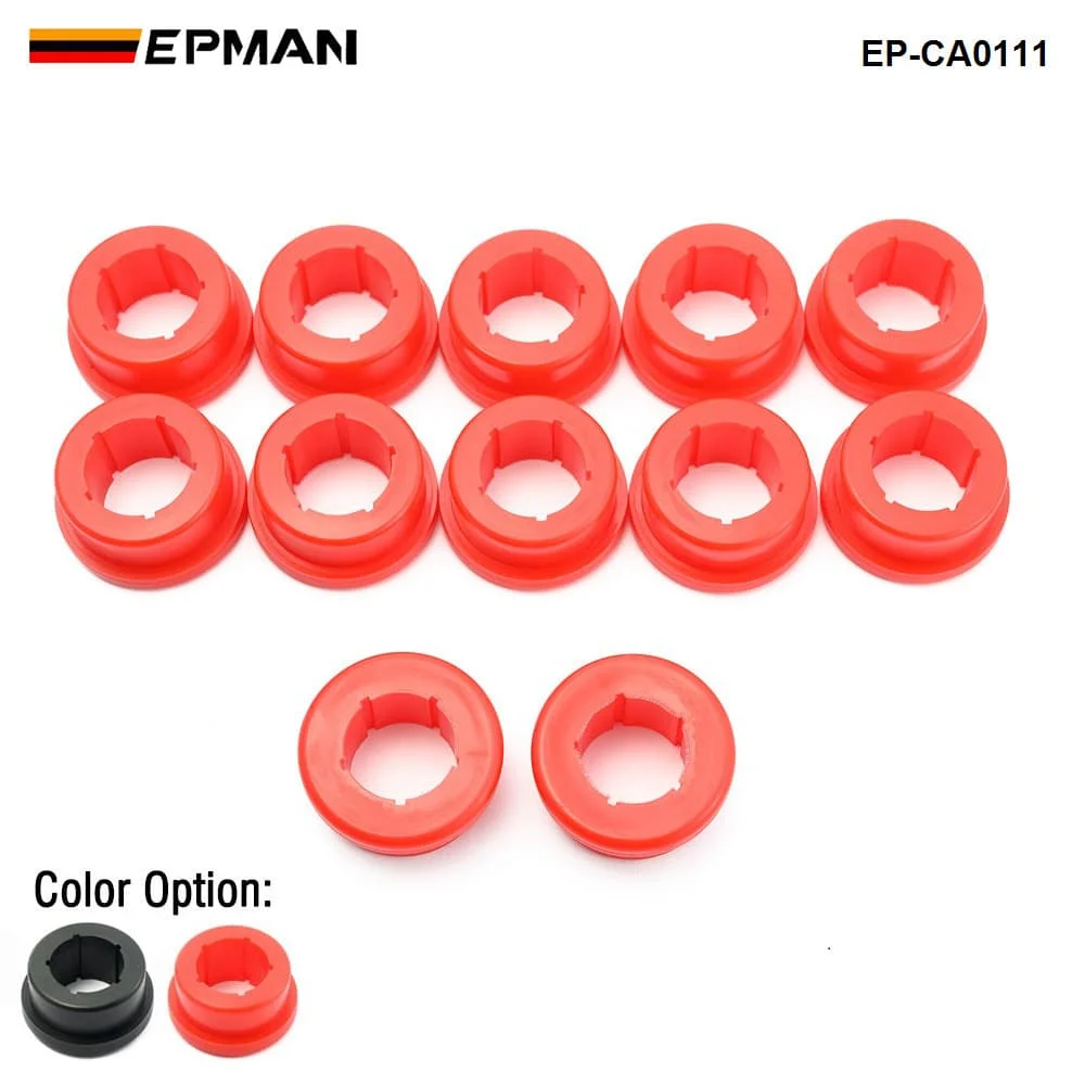 

EPMAN 12pcs/lot Lower Control Arm Rear Camber Kit Replacement Bushings (Red/Black) EP-CA0111