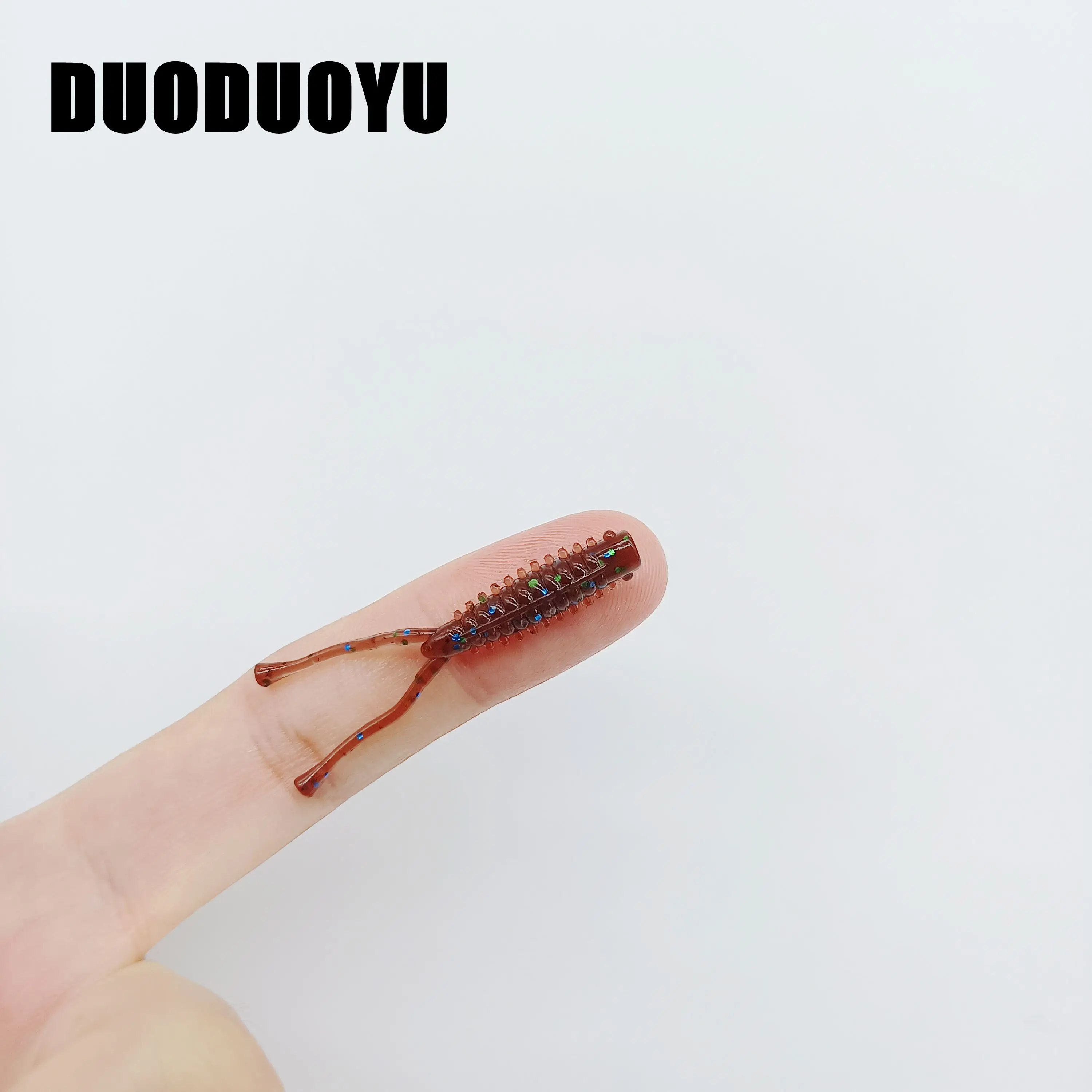 Duoduoyu 10 pçs micro macio isca de pesca 0.4g/40mm rocha isca de pesca sem-fim macio wobbler acessórios de pesca artificial