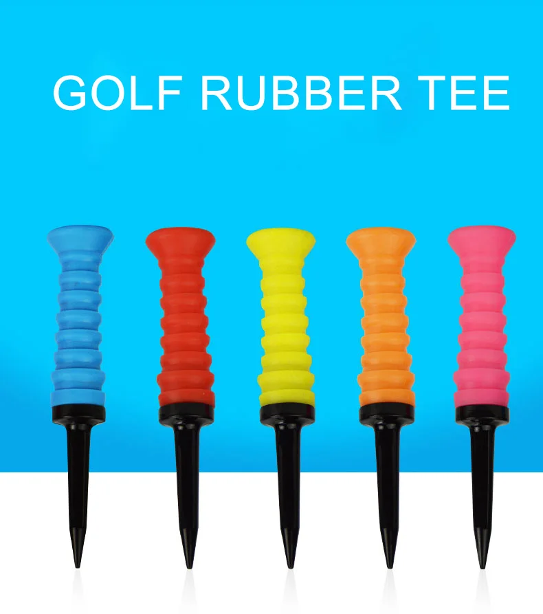 5Pcs High Quality Golf Rubber Tee 83mm/3.24in Golf Ball Holder Golf Elastic Limited Ball Tee