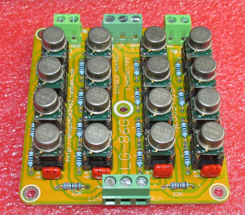 

OPA445BM Gold Sealed Single Op-Amp ±25V Power Supply Ultra Low Distortion Stereo Headphone Amp Amplifier Board LG86G