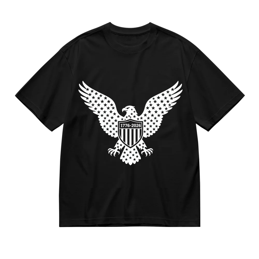 

USA 250th Anniversary Eagle Graphic Print Unisex T-Shirt For Men Women Funny Cotton Casual T-shirts Plus Size Tee Shirt Gifts