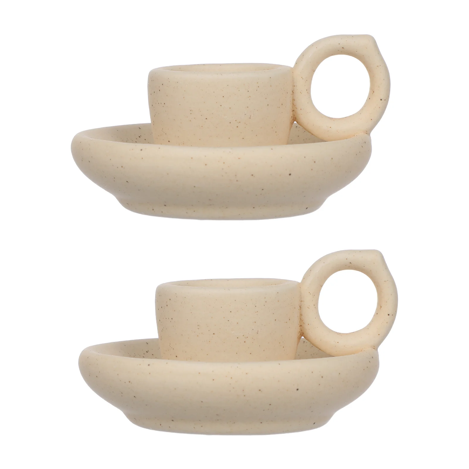 

2Pcs Nordic Candlestick Holder Ceramic Pillar Stand for Desk Decor Vintage Tabletop Candelabra Wedding Holder