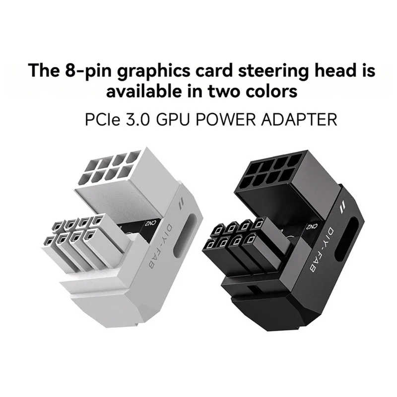 ABT-8-Pin Pcle 3.0 GPU Power Adapter 180 Degree Connector Power Adapter Converter For Desktops Graphics B
