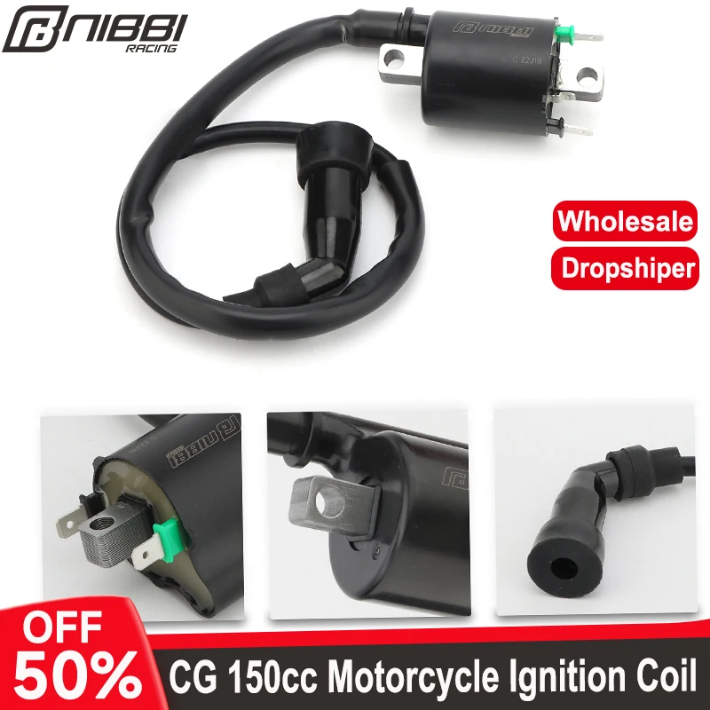 

NIBBI Ignition Coil High Pressure Performance Ignition Coil For Honda CG 125cc 150cc 170cc 200cc 250cc Engine Motorcycle Parts