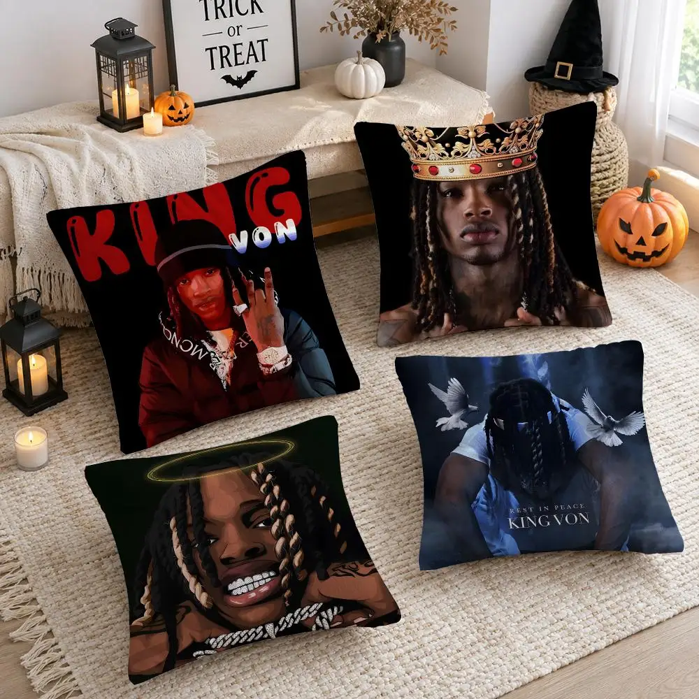 Hot Singer K-King V-Von Cushion Cover Plush Decorative Pillow Case With Hidden Zipper Cutecore Room Decor For Home