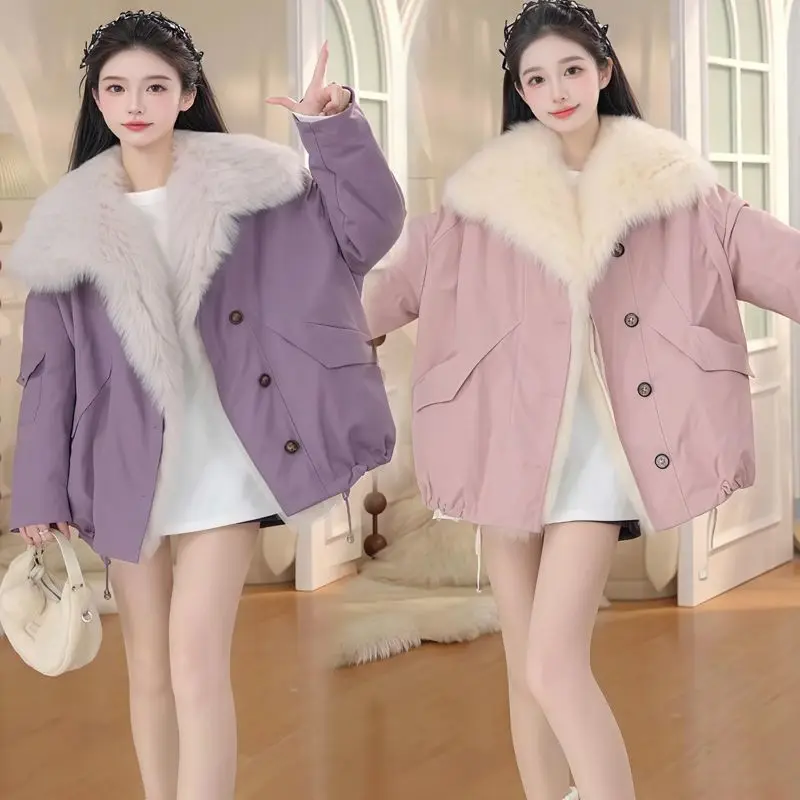 Women's Faux Fur Coat Women's 2026 Winter New Fur Jacket Fashion Western-style Outerwear Plus Velvet Thick Overwear Female Top
