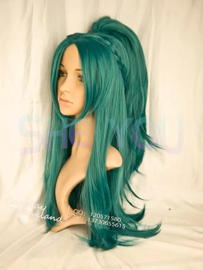 Tyrande Whisperwind Cosplay Costume Wig Heat Resistance Fibre + Cap