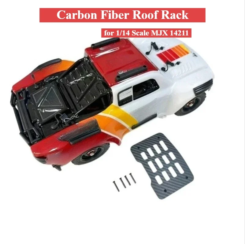 Carbon Fiber Roof Rack Anti‑Scratch Reinforced Protective Custom Size Upgrade Parts for 1/14 MJX 14211 RC Crawler Accessories