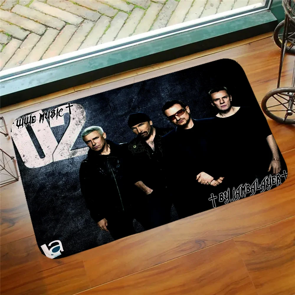 U2 Band House Entrance Door Doormat Entrance to Home Decor Items Kitchen Mats for Floor Mat Room Custom Bath Rug Hallway Carpet