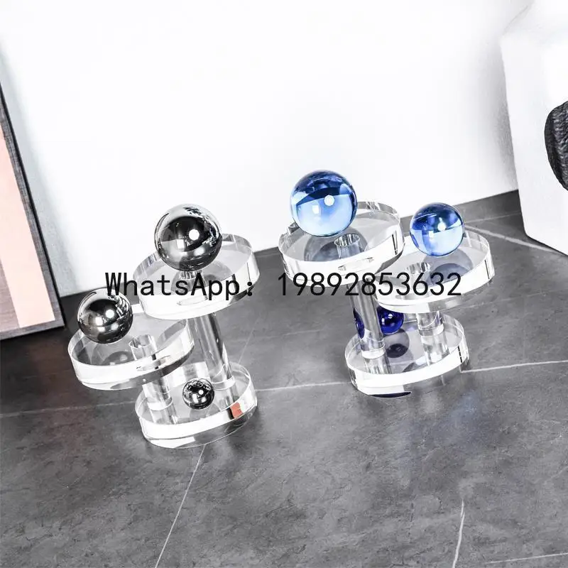 

Glass Ornament Geometric Crystal Crafts Transparent Crystal Ball Sculpture Decorative Figurines Home Decoration Accessories