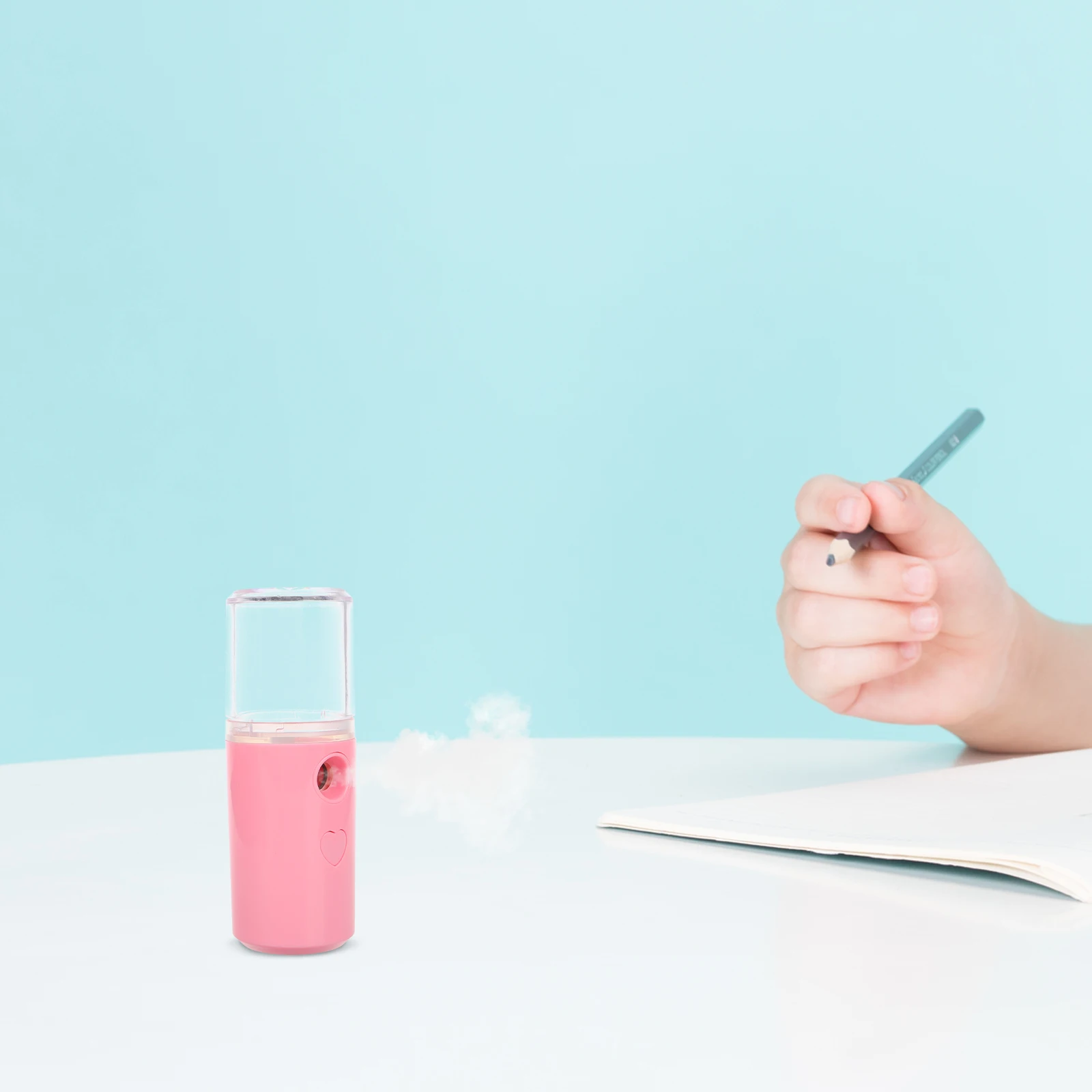 

1 set Rechargeable Mini Face Mist Sprayer Portable Humidifier Steamer Instrument Handheld Facial Accessory Small