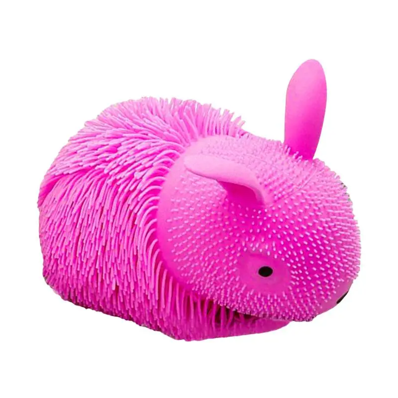 Stress Pinch Joy Long Haired TPR Dog Toy For Stress Relief Kids Stress Pull Toy Soft Vent Family Desk Accessories Fun