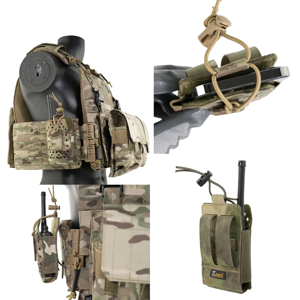 

НОВЫЙ практичный тактический жилет Molle с охлаждающей талией, радиосумка, сумки для рации, универсальный защитный чехол для мобильных телефонов