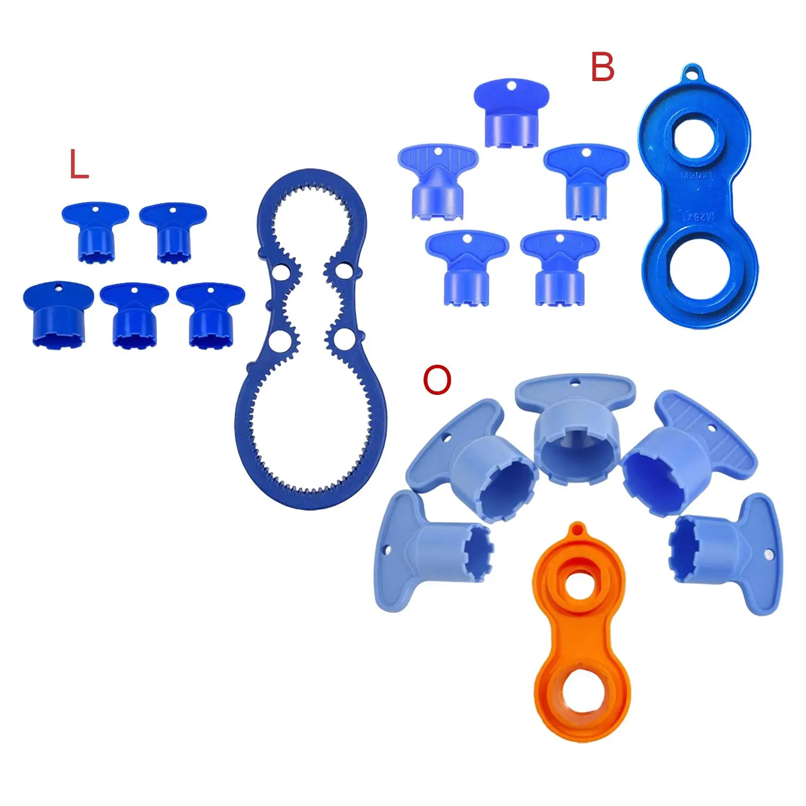 6 Stuks Kraan Cache Beluchters Verwijderen Sleutel Gereedschap, Waterbesparing Flow Restrictor Set Vervangingsonderdeel