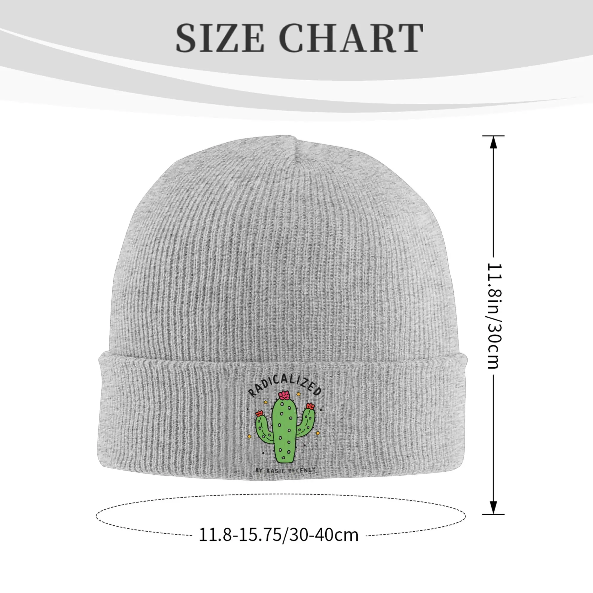 Radicalized by Basic Decency Hat Autumn Winter Beanies New Human Rights Caps Female Male Acrylic Knitted Hat,