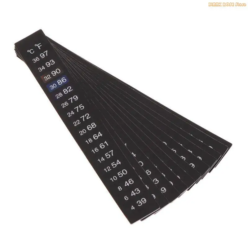K1AE 10 Pieces Sticker Temperature Thermometer On Strips for Brewing Wine Beer