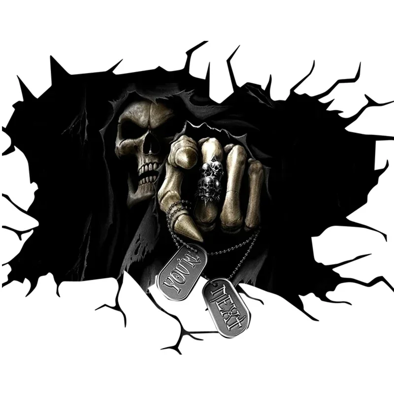 

Car Stickers Halloween Floor Wall Skeleton Horror Sticker Personality, Caravan Accessories Products PVC Exterior Parts Stylish,