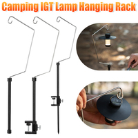 IGT Table Lantern Stand Aluminium Alloy IGT Lamp Hanging Rack With Adjustable Clamp Portable Light Hanger Outdoor Camping Tools