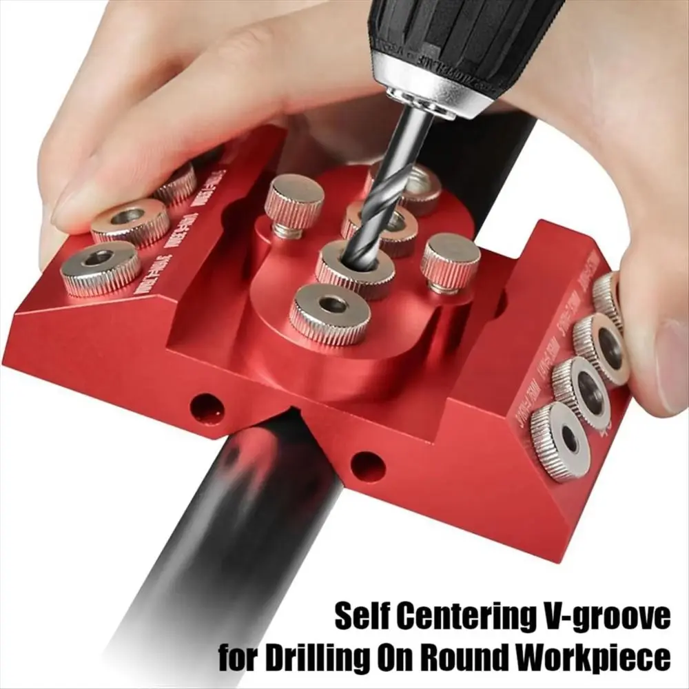 

30/45/90 Degree Angled Drill Guide Adjustable Aluminum Alloy Drill Hole Guide Jig Versatile Drilling Angles Multiple Hole Sizes