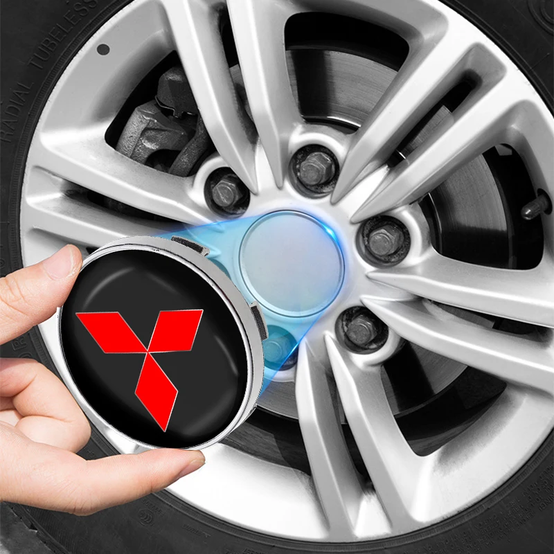 4pcs 60mm Car Wheel Center Hub Cap Rim Cover Emblem Sticker For Mitsubishi Asx Lancer Outlander Pajero Ralliart car Accessories