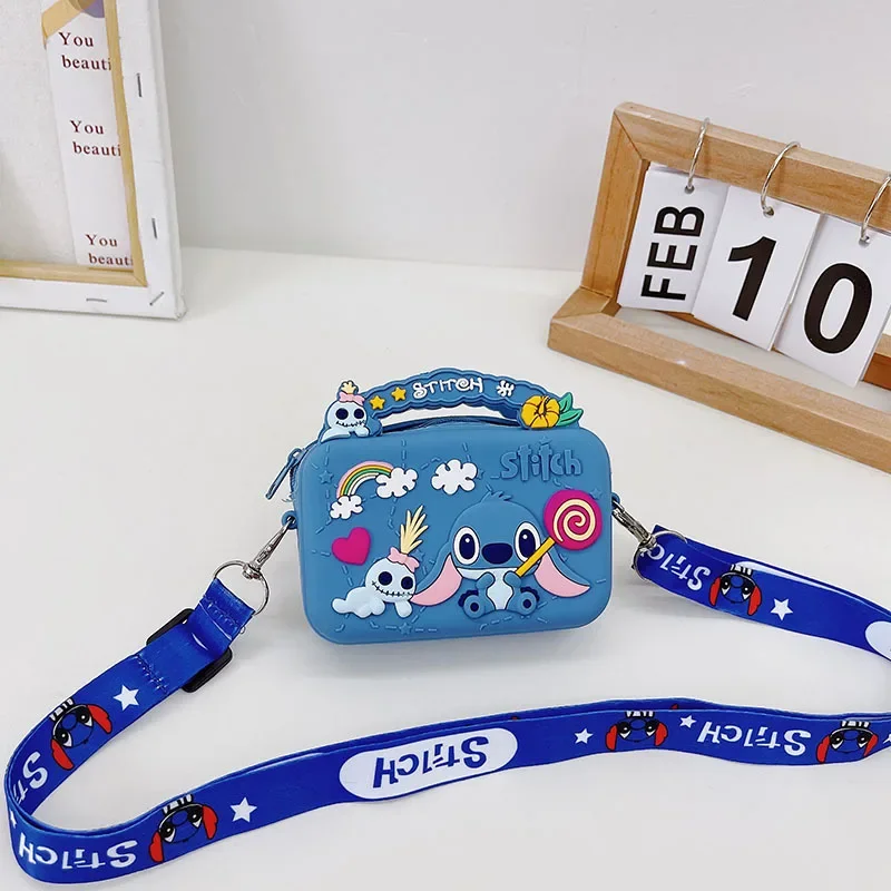 Disney children's silicone mini bag cute cartoon princess shoulder bag girls kids messenger coin purse