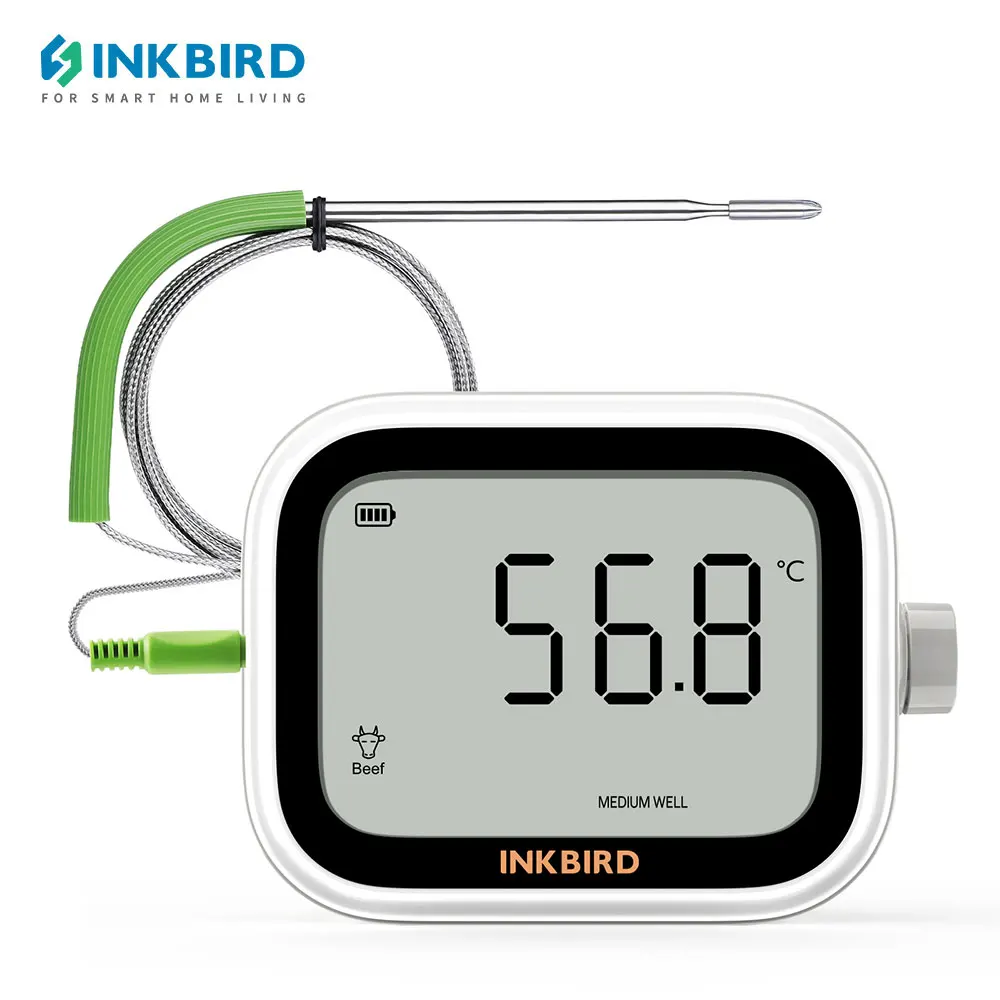 

INKBIRD IKT-031 Digital Kitchen Timers Large LED Display Multifunctional Meat Thermometer with Food Grade Probe for Cooking Gril