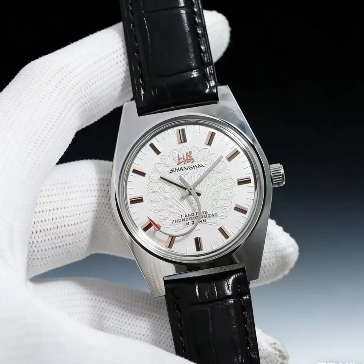 Shanghai 36MM Handaufzugs-Mechanikuhr 7120 Wasserdichte China-Uhr für Herren Großhandel