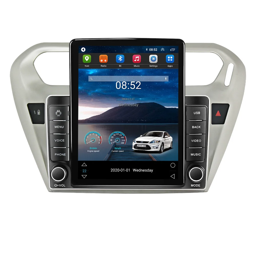 Android DSP car radio stereo For Peugeot 301  car multimedia system BT 4G LTE WIFI car video 2 din