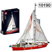 Mould King 10190 Building Blocks Modern Twin-Mast Sailing Ship STEM Educational Toy Exploration Ship Model Kit Kid Creative Gift
