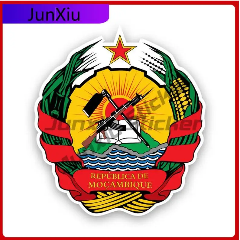 

Mozambican Coat Of Arms Sticker Uv Protected Decals Mozambique Flag Moz Mz Coa State Flag Patriotic Car Sticker Vinyl Decal Die