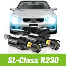 2pcs For Mercedes-Benz SL-Class R230 Dual Mode LED Turn Signal+Daytime Running Light DRL 2001-2008 2003 2004 2005 Accessories