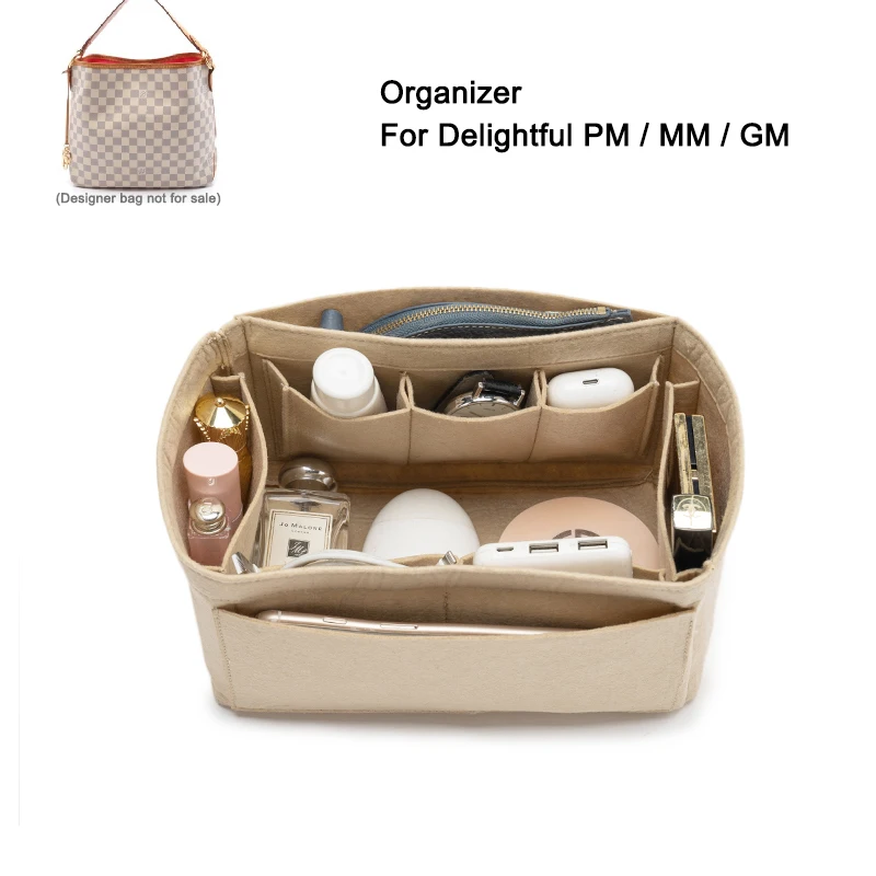 Organizer For Delightful PM MM GM Insert Bags Makeup Handbag Inner Purse Portable Travel Liner Pouch Comestic Base Shaper Custom