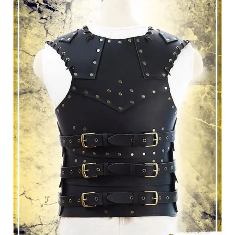 Nueva Placa de Pecho de Cuero Estilo Medieval Renacentista para COSPLAY, Accesorio Ajustable para Fiestas