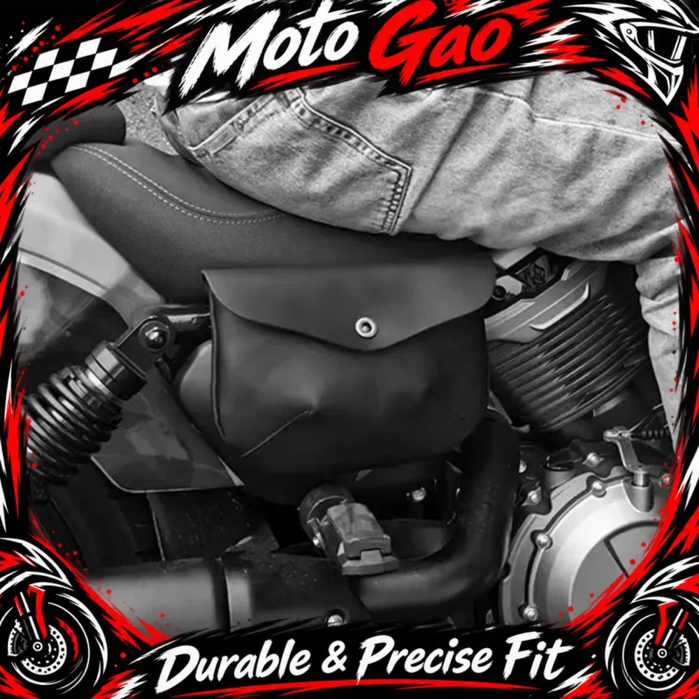 【Precise Fit】For BENDA Chinchilla 450/500 Side Flap Bag/Motorcycle Modified Retro Leather Motorcycle Small Carrying Bag