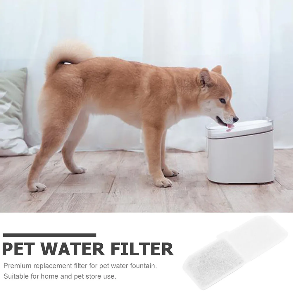 

12pcs Pet Water Fountain Filter Replacement High Iodine Coconut Shell Activated Carbon Filtering Mat for Cat Dog Water
