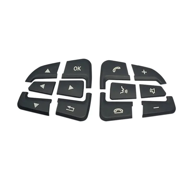 48X Car Steering Wheel Button Covers Trim Stickers For Benz GLC X253 C Class W205 CLA GLA A Class X156 C117 W176(A)-A74F