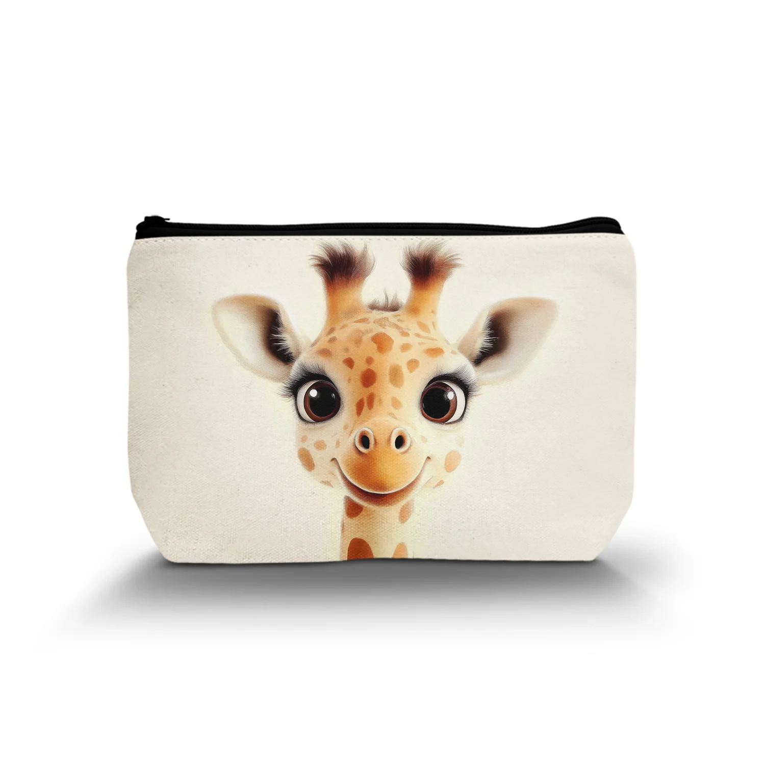 1Pc Cute Deer Cosmetic Makeup Bag Animal Design For Mom Daughter Sister Wife Outdoor Garden Park Zoo A 8.66X5.51Inch