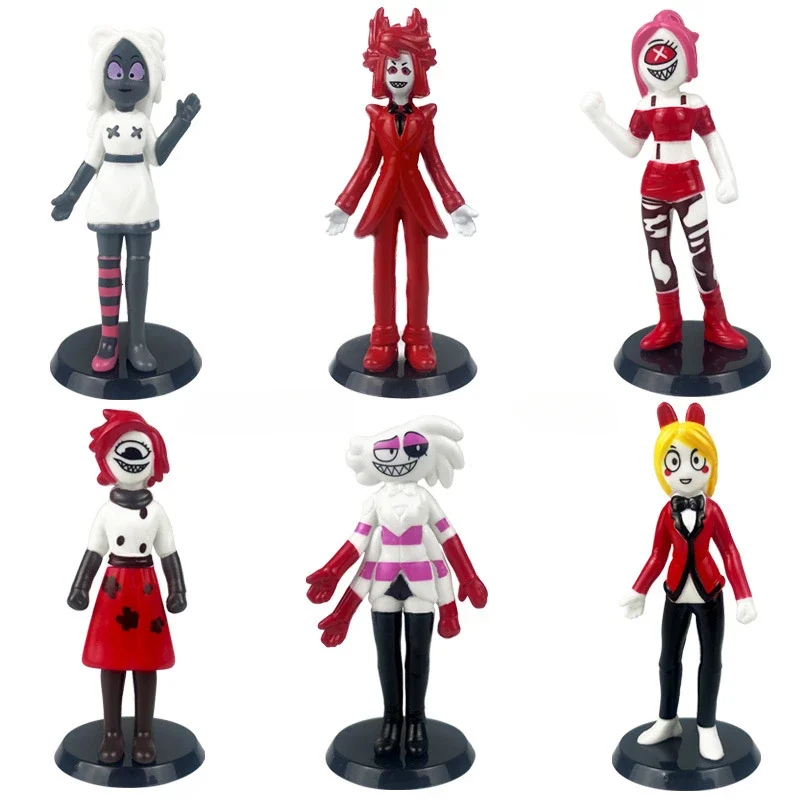 10cm Hazbin Hotel Anime Figure Charlie Morningstar Vaggie Angel Dust Alastor Sir Pentious Lucifer Morningstar Adam Gift Toys Kid