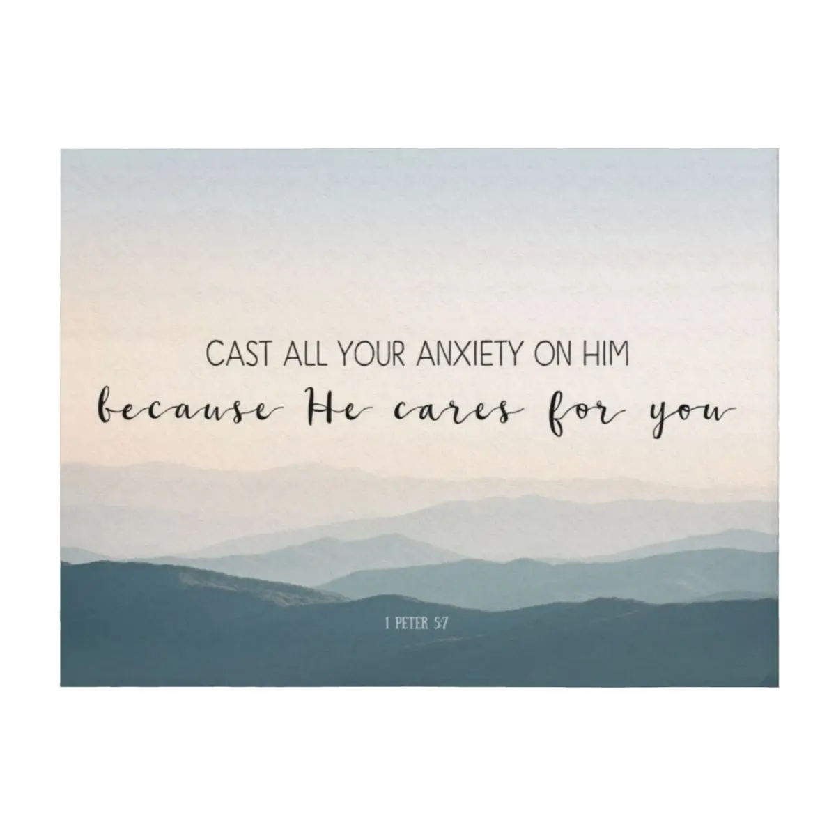 

Christian Bible Verse Quote - Anxiety Throw Blanket Furrys Sofas heavy to sleep for winter Blankets